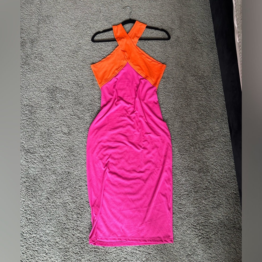 Contrast Midi Dress - M